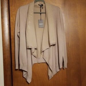 DNKY Gold Sequin Collar Shrug